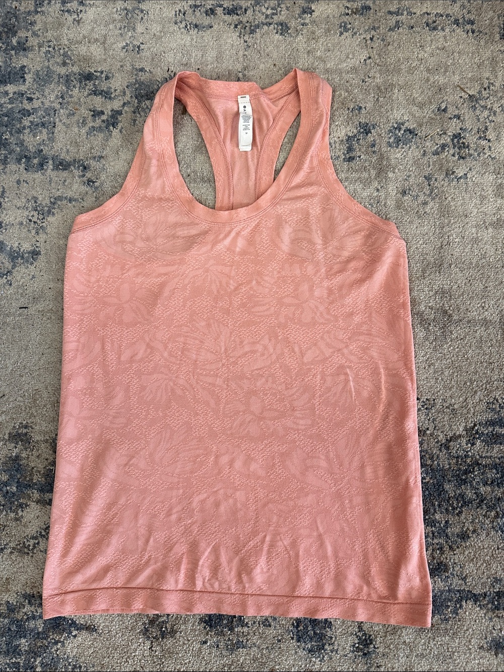 Athleta Soft Coral Jacquard Racerback Tank